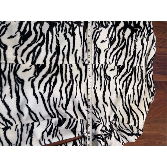 Vintage Griffin Melbourne Men's Black White Zebra Print Fleece Blazer Size 2XL - Picture 5 of 8
